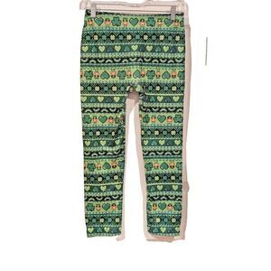 No Boundaries Size Medium St Patrick's Day Leggings With‎ Leprechauns Irish